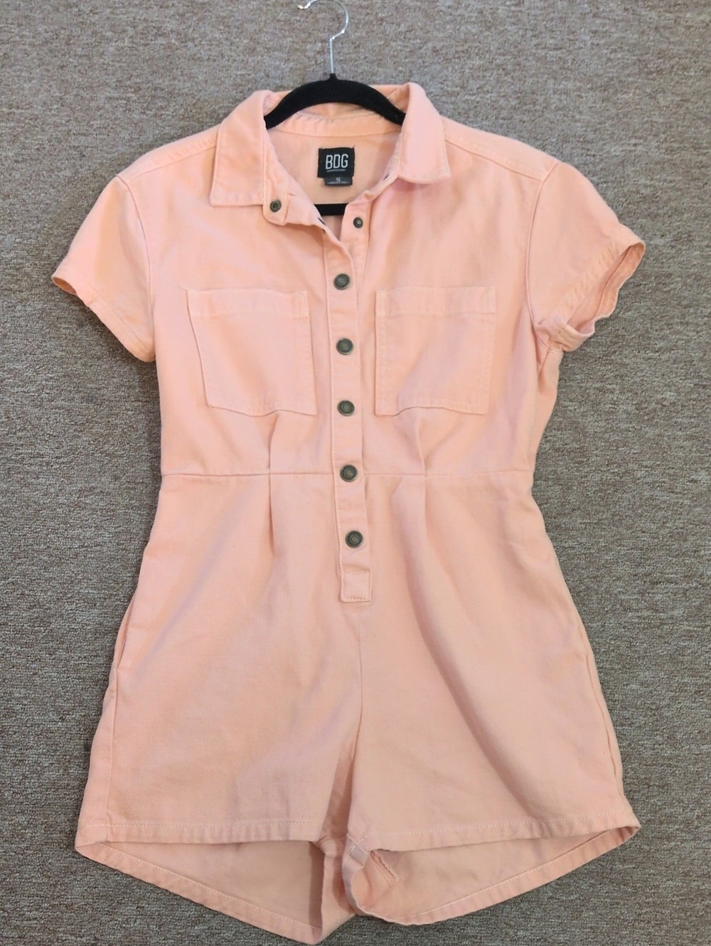 Urban Outfitters Light Pink Utility Romper